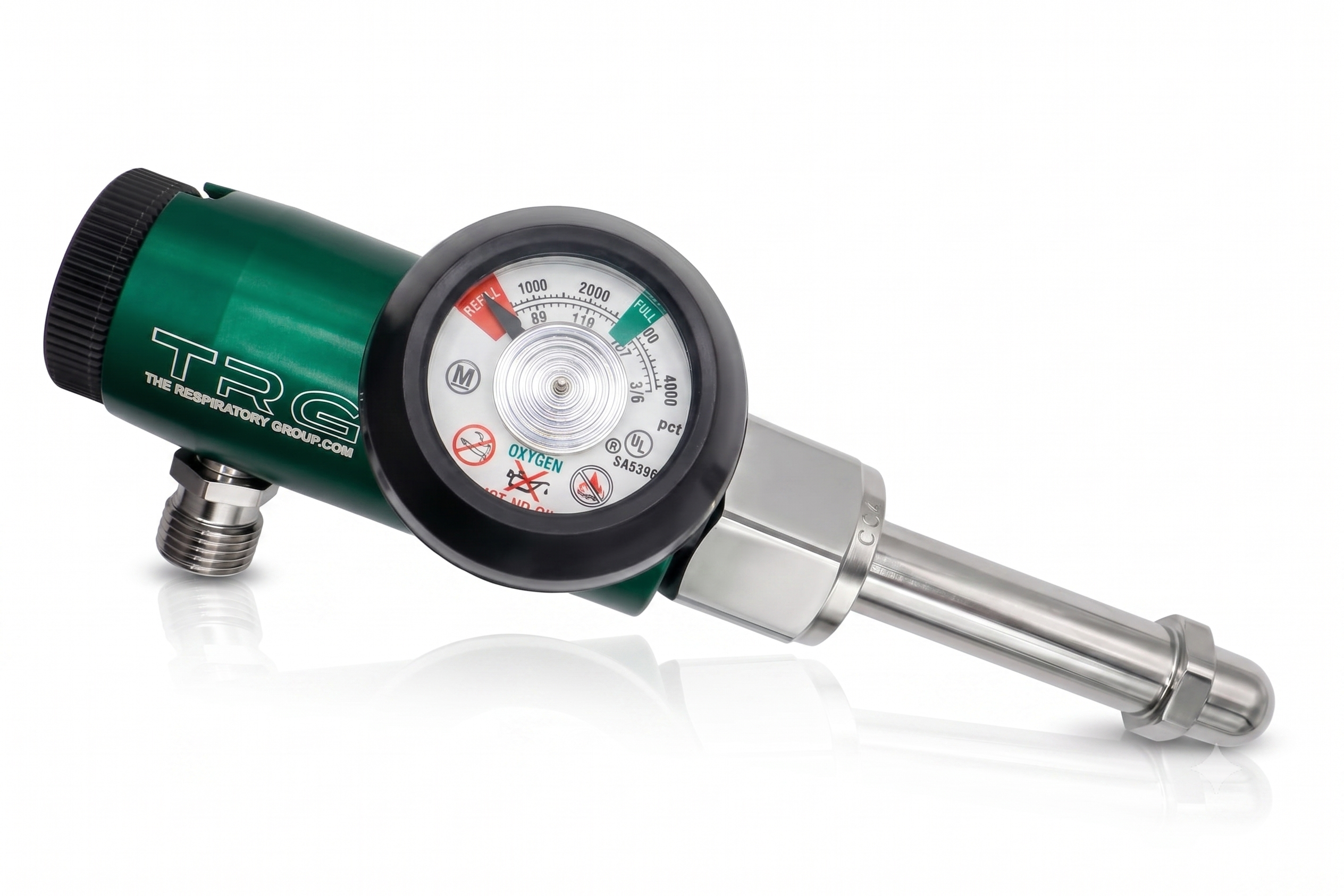 Regulador de Oxígeno Tipo Click TRG (CGA) – Alto Flujo 4000 PSI - Imagen 3